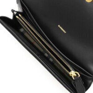 Burberry Long Check Halton Black Beige Wallet